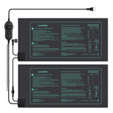 Luxbird front packaging showing two 10x20.75 mats and controller, clear product overview