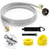 Luxiv front assembly kit showing hose, gauge, and accessories for safe connections