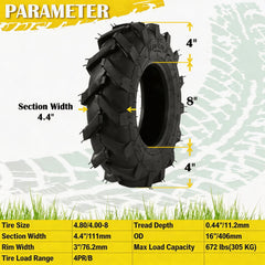 luxlead tire mounted on a 16-inch rim demonstrating easy wheel replacement