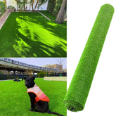 LVBAO front view of artificial turf rug showing lush green look and curb appeal