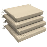 LVTXIII front view of striped beige cushions showing neat packaging and style benefit