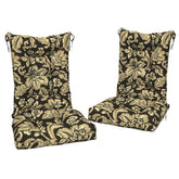 LVTXIII front view of two-piece rocking chair cushions showing neat fit and style
