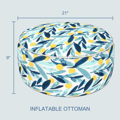 LVTXIII side profile inflated pouf demonstrating stable height and supportive surface