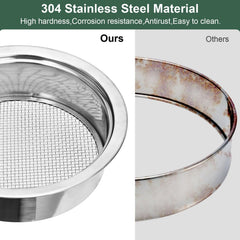 LWADALN close-up of interchangeable 1,3,6,9,12mm mesh options for precise filtration