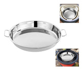 lxkj front view drip pan showing full 13-inch diameter and sturdy rim, easy fit benefit