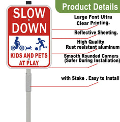 Lxysign installed on a front yard demonstrating easy setup and clear warning