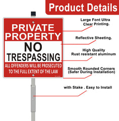 Lxysign installed in front yard demonstrating deterrent and curb appeal