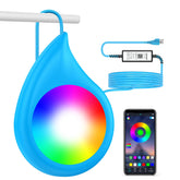 LyLmLe front view of LED pool light showing compact design and easy plug-in benefit
