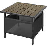 LZRS side table front view showing weatherproof design and clean lines