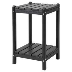 LZRS front view of 24-inch side table showing stable top and shelf, durable outdoor option