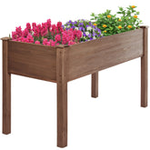 LZRS front view showing fir wood finish and sturdy planter benefit