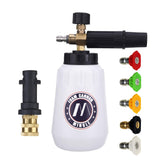M MINGLE foam cannon front view showing compact lance and bottle for efficient foaming