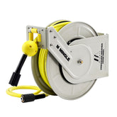 M MINGLE front-mounted reel showing compact storage and easy access