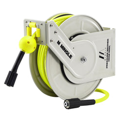 M MINGLE front view showing compact reel and tidy storage benefit