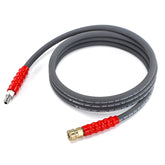 M MINGLE front view of 10 ft jumper hose showing connectors and braid, durable connection