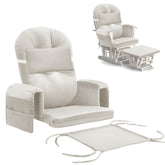 MABOZOO full beige cushion set on glider showing complete coverage and comfort