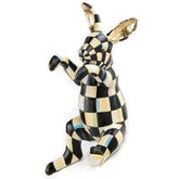MACKENZIE-CHILDS Funny Bunny front view showing playful Courtly Check pattern and charm
