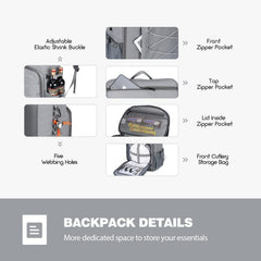 Maelstrom side mesh pocket holding water bottle showing secure on-the-go hydration benefit