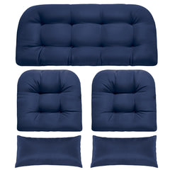 MAGIC ELEPHANT front view of Oxford-blue cushion set showing coordinated style and protection