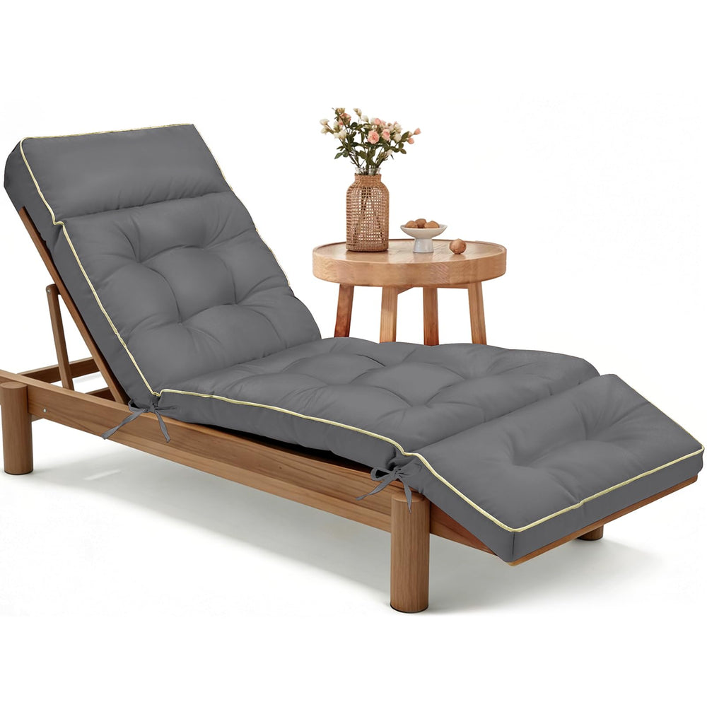 MAGIC ELEPHANT front view of full-length chaise cushion showing shape and color for comfort