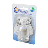 Magic Lite-A- Pool front view showing screw-in jet and mood lighting benefit