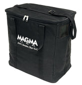 MAGMA front view of padded carrying case showing handles and round shape for easy transport