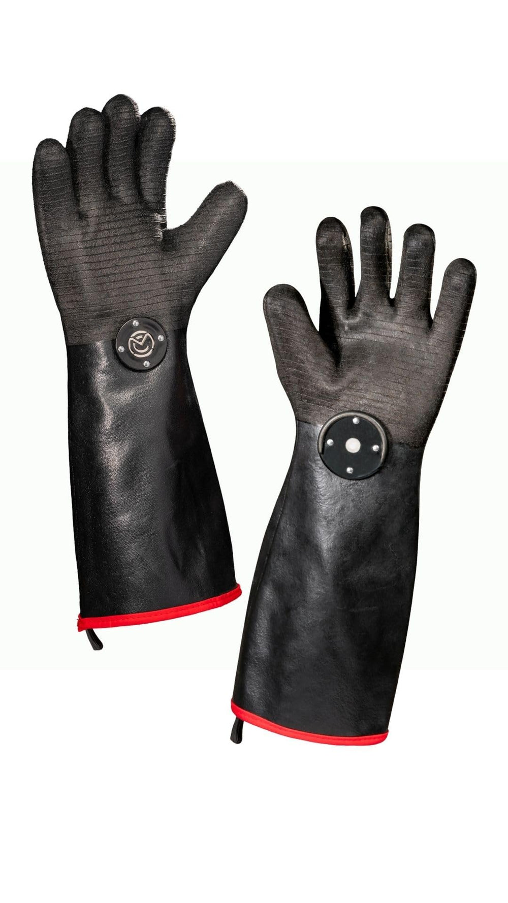 MagneCHEF front view of 18-inch gloves showing full coverage and benefit increased safety