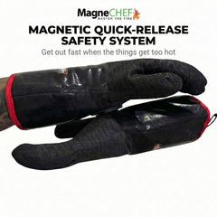 MagneCHEF gauntlet length comparison showing forearm protection benefit