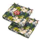 Magpie Fabrics front view of two Midnight Floral cushions showing pattern and fit benefit
