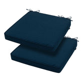Magpie Fabrics front view showing neat navy cushions and durable finish