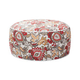Magpie Fabrics front view floral stool showing vibrant colors and portable design