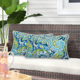 Magpie Fabrics front view showing paisley pattern and outdoor appeal