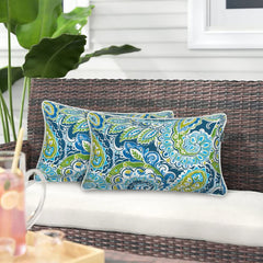 Magpie Fabrics front view showing paisley pattern and outdoor appeal