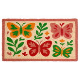 MAINEVENT front view of butterfly doormat showing welcoming design and durability