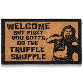 MAINEVENT doormat front view showing humorous welcome and durability