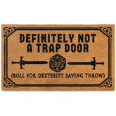 MAINEVENT front view of doormat showing full design and bright text benefit: welcoming entry accent