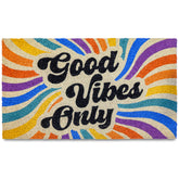MAINEVENT front view of Good Vibes Only mat adding a welcoming entrance