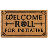 MAINEVENT front view of doormat showing design and welcome benefit
