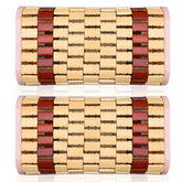 MAKCNMYM bamboo headrest front view showing ergonomic support and stability