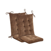 Makimoo front view of both brown cushion sets showing finished look and comfort