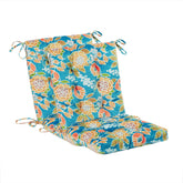 Makimoo front view of two-piece cushion set showing green flower pattern and comfort