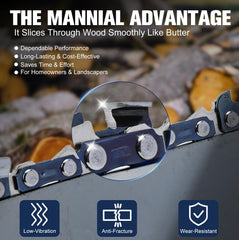Mannial sharpener kit laid out with files and depth gauge for easy on-site maintenance