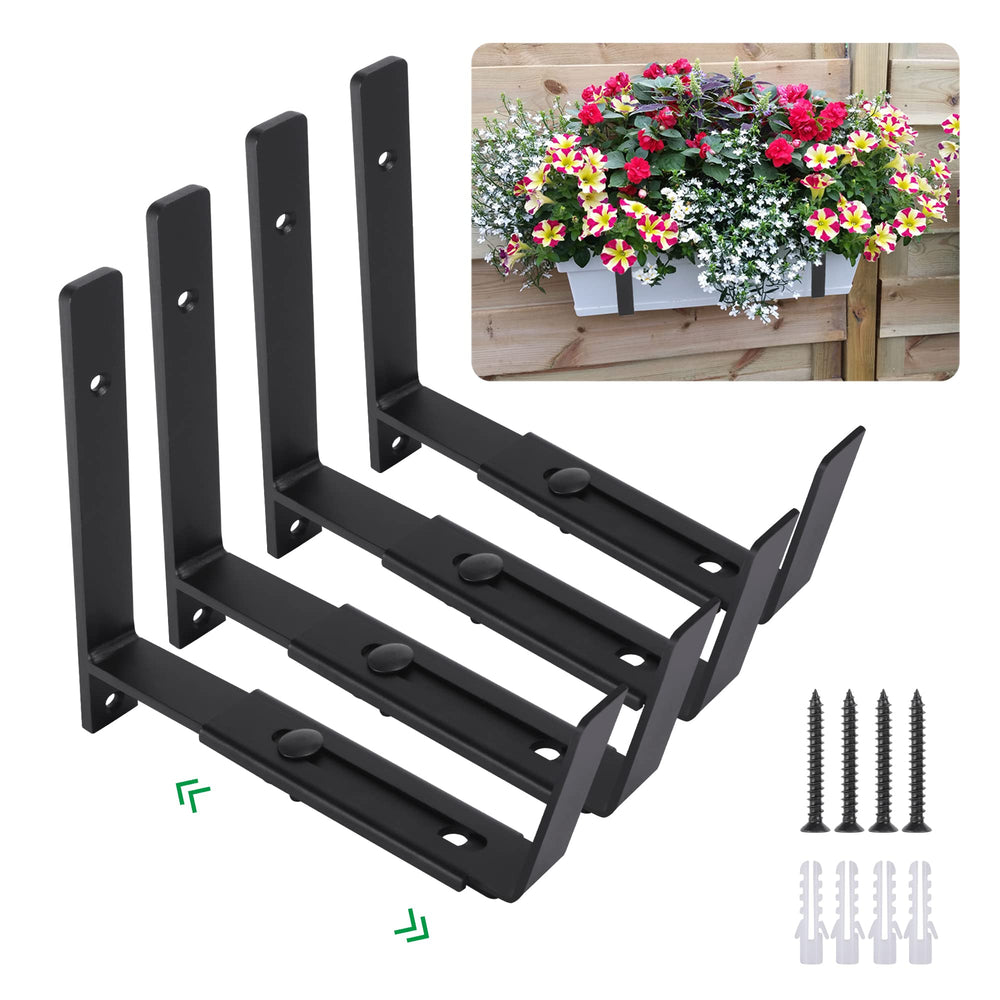 Maotong front view of mounted window box showing secure hold and tidy look