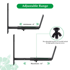 Maotong bracket mounted on deck railing holding planter safely outdoors