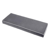 Maphissus front view bench cushion on bench shows neat finish and comfort
