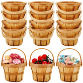 Marsui front view of stacked baskets showing rustic presentation benefit