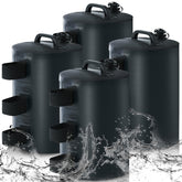 MASTERCANOPY front view of 4-pack water weight bags showing compact storage benefit