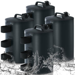 MASTERCANOPY front view of 4-pack water weight bags showing compact storage benefit