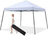 MASTERCANOPY front view of white 10x10 canopy showing clean shelter and easy setup