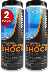 MAV AquaDoc front packaging showing two 32oz bottles for quick spa refresh